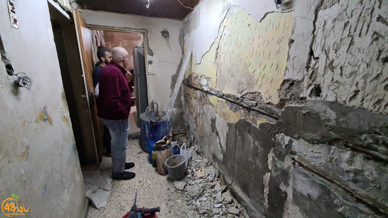 فيديو: جمعية يافا تُباشر المرحلة الثانية من مشروع ترميم بيت سيدة مسّنة بيافا
